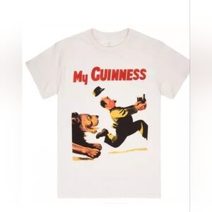 Guinness Beige T-Shirt with Red Graphic